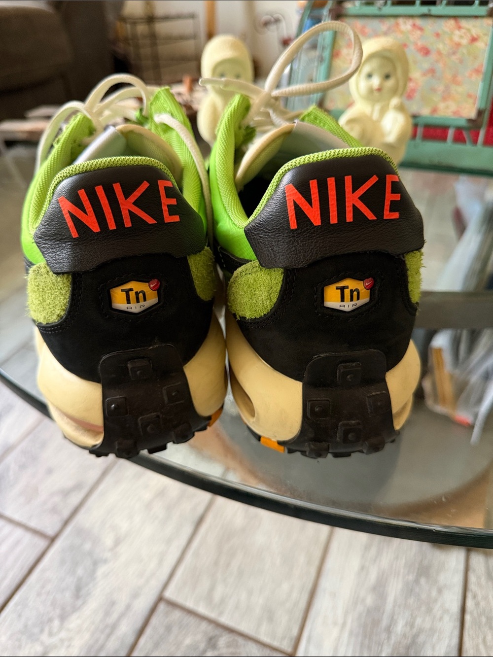 Nike Bright Green and Black Men's Athletic Trail Sneakers - Picture 5 of 6